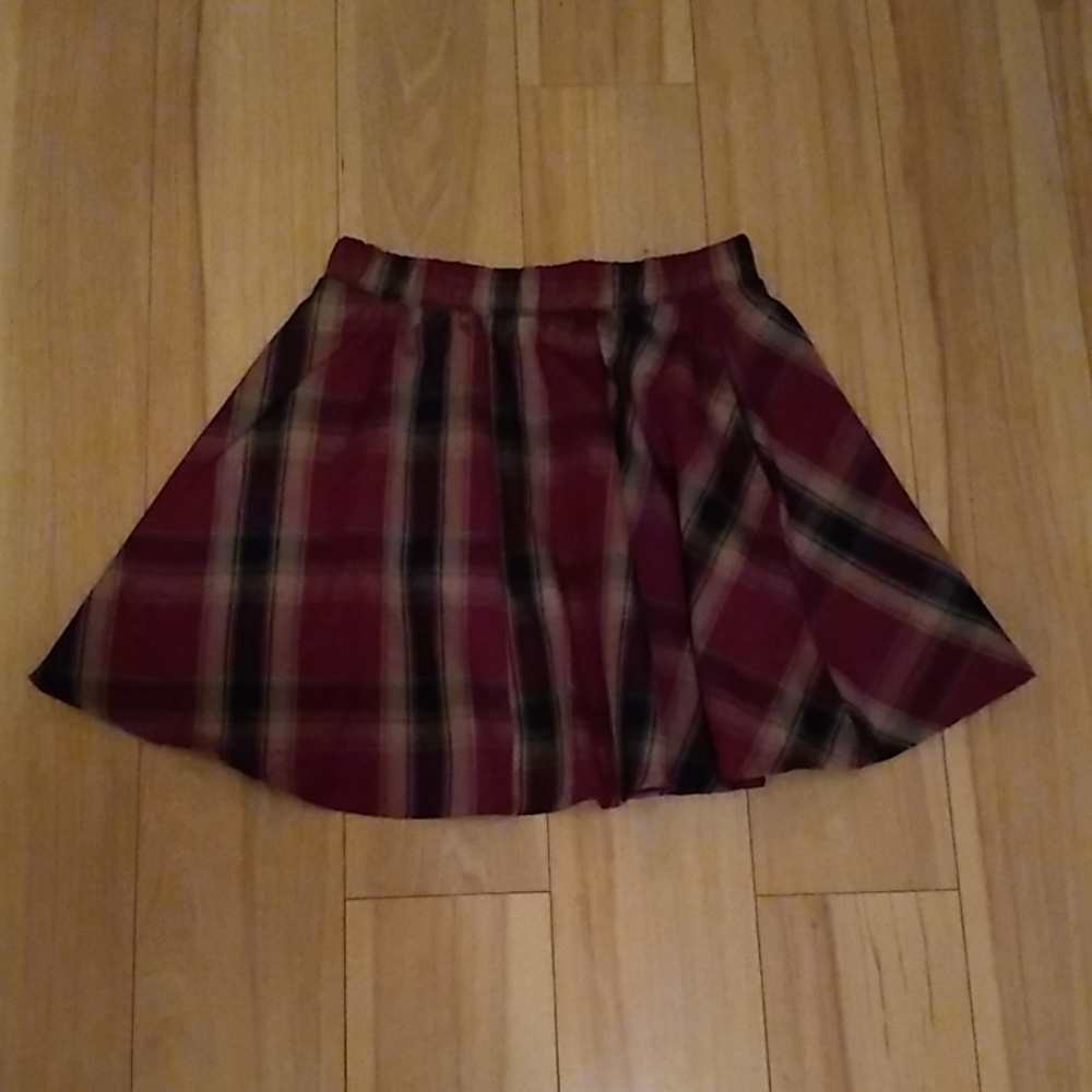 Plaid mini skirt